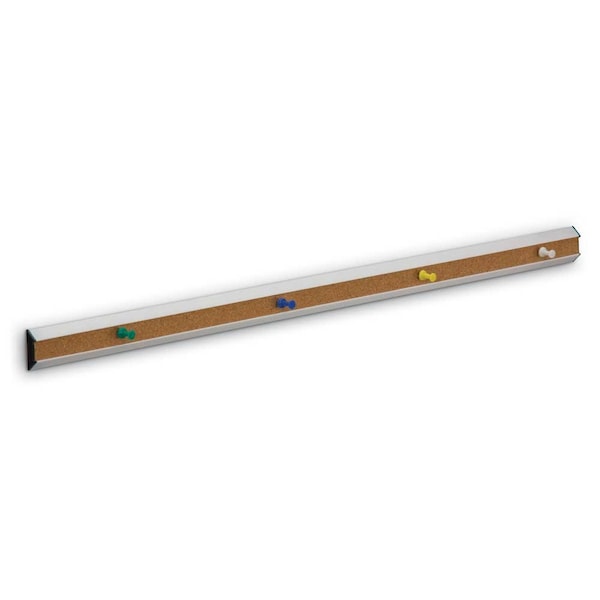 Decor Wood Combo Board, 60"x48", Light Oak/Black Porcelain & Surf